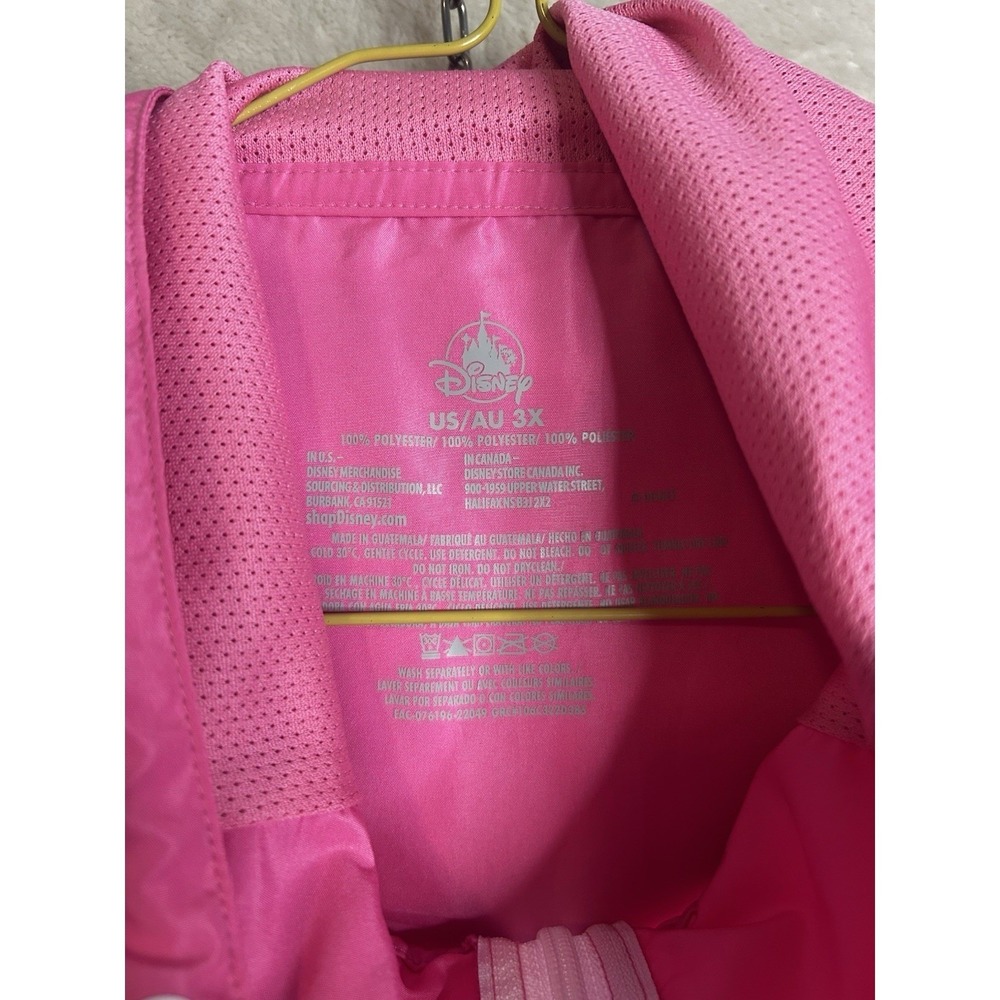 Disney Parks Women 3X Pink Quarter Zip Pullover Windbreaker Jacket Cropped - Picture 4 of 7